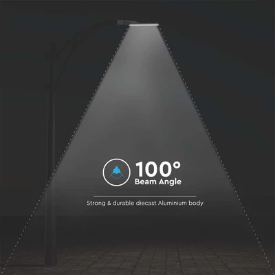 V-TAC utcai LED lámpa, térvilágító alkonyszenzoros lámpatest 50W hideg fehér - SKU 20433