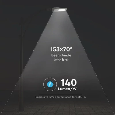V-TAC utcai LED lámpa, térvilágító ledes lámpatest 100W hideg fehér - SKU 954