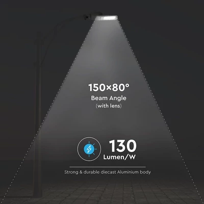 V-TAC utcai LED lámpa, térvilágító ledes lámpatest 160W természetes fehér - SKU 543
