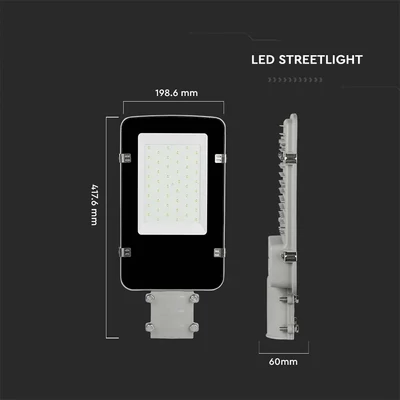 V-TAC utcai LED lámpa, térvilágító ledes lámpatest 30W természetes fehér - SKU 21525