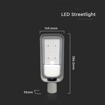 V-TAC utcai LED lámpa, térvilágító ledes lámpatest 50W hideg fehér - SKU 7889