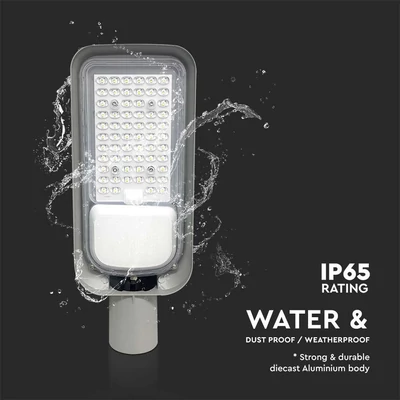 V-TAC utcai LED lámpa, térvilágító ledes lámpatest 50W hideg fehér - SKU 7889