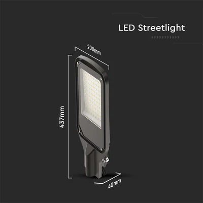 V-TAC utcai LED térvilágító, 100W, hideg fehér, fekete házas - SKU 10211