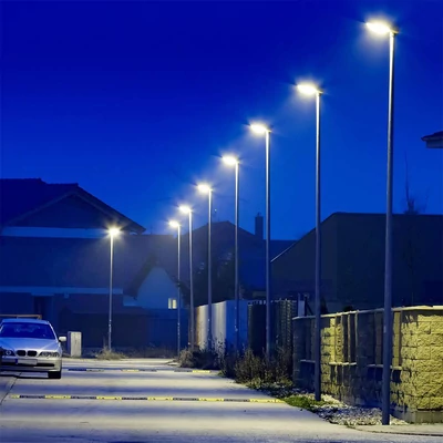 V-TAC utcai LED térvilágító, 100W, hideg fehér, fekete házas - SKU 10211