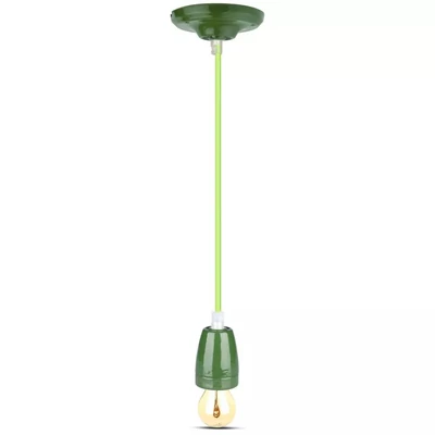V-TAC zöld porcelán függeszték E27 foglalattal - SKU 3805