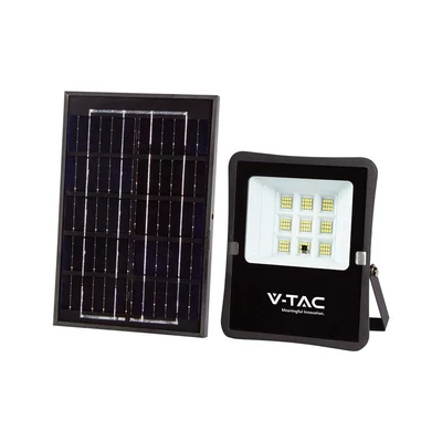 V-TAC napelemes LED reflektor 6W hideg fehér, 400 Lumen - SKU 6964