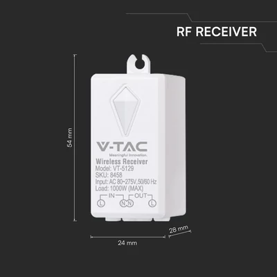 V-TAC Smart - vezérlő vezeték nélküli kapcsolóhoz - SKU 8458