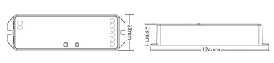 MiLight Smart 5in1 zónázható rádiófrekvenciás vezérlő + Wifi vezérlő, 5 csatornás, max. 15A - WL5