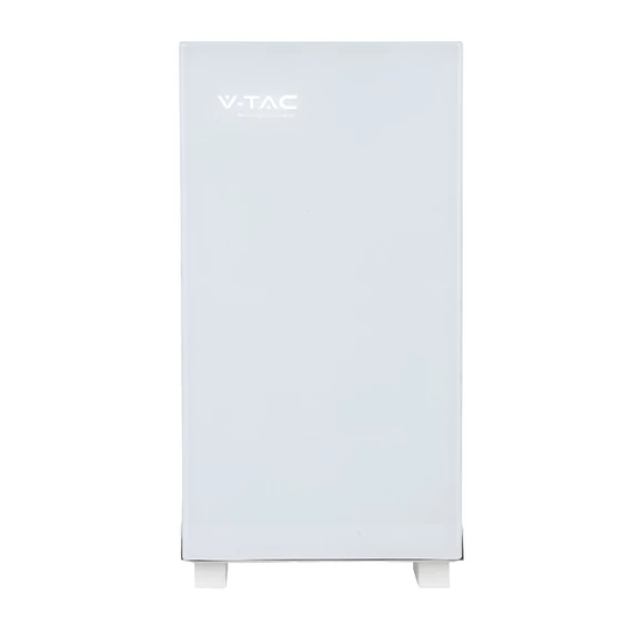 V-TAC 5.12kWh álló lítium akkumulátor, IP20, fehér - SKU 12278