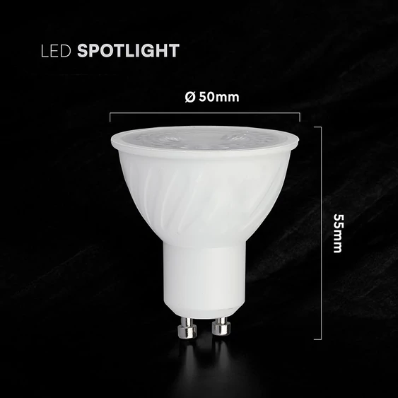 V-TAC GU10 CREE LED spot égő 4.5W természetes fehér 38° - SKU 217976