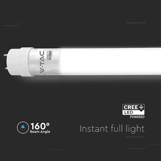 V-TAC LED fénycső CREE SMD-vel, 60cm T8 9W természetes fehér - SKU 216516