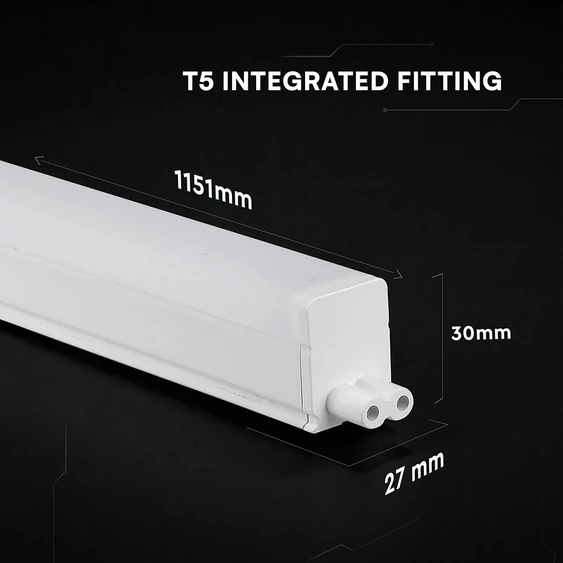 V-TAC CREE SMD LED lámpa 115cm T5 16W beépített kapcsolóval, meleg fehér - SKU 216956