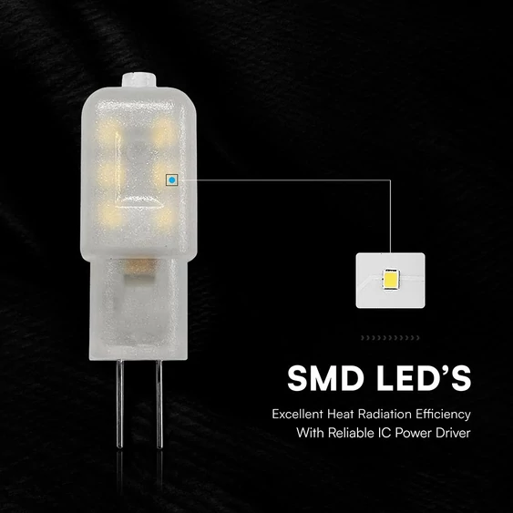 V-TAC G4 LED égő DC12V 1,1W természetes fehér - SKU 24028