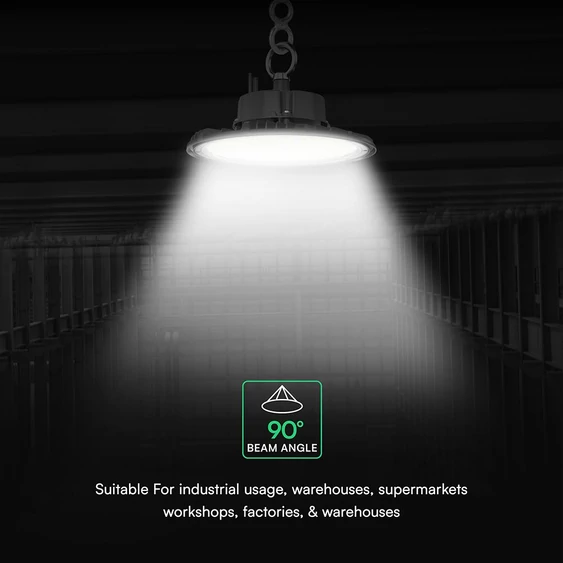 V-TAC csarnokvilágító LED lámpa 100W 110° hideg fehér, IP65, 115 Lm/W - SKU 24074