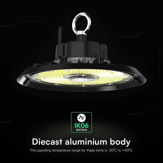 V-TAC csarnokvilágító CREE LED lámpa 150W 90° hideg fehér, 115 Lm/W - SKU 240756