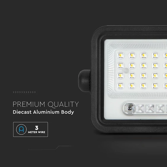 V-TAC 8W napelemes LED reflektor, 2000K - 8000K között állítható színhőmérséklettel - SKU 24082