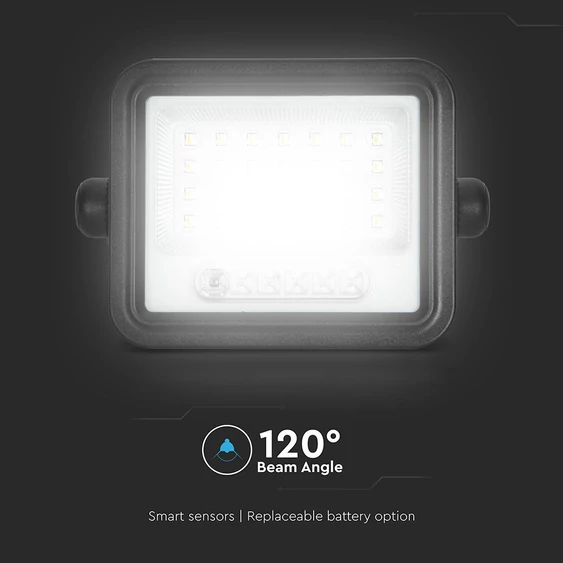 V-TAC 8W napelemes LED reflektor, 2000K - 8000K között állítható színhőmérséklettel - SKU 24082