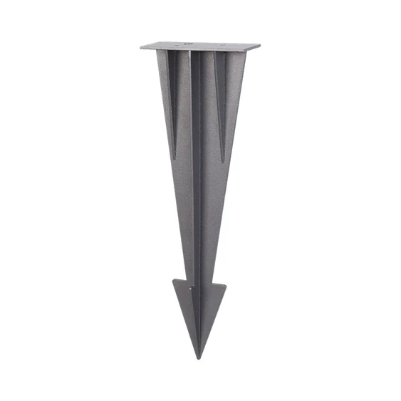 V-TAC földbe szúrható tüske SKU 24092 oszlophoz, sötét szürke, 27 cm, alumínium - SKU 24095