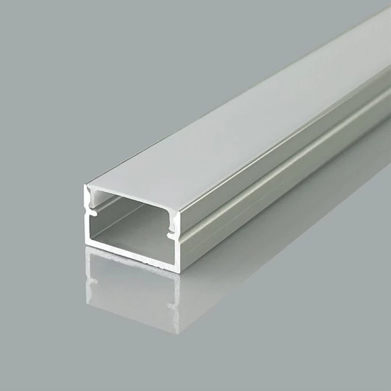 V-TAC falon kívüli alumínium LED szalag profil fehér fedlappal 17x10mm, 2m hosszú - SKU 24107