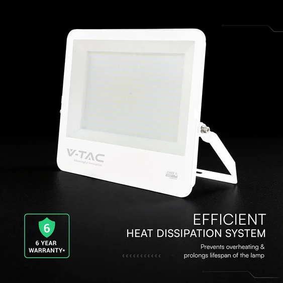 V-TAC CREE SMD D-széria LED reflektor 300W hideg fehér 115 Lm/W, fehér ház - SKU 242156
