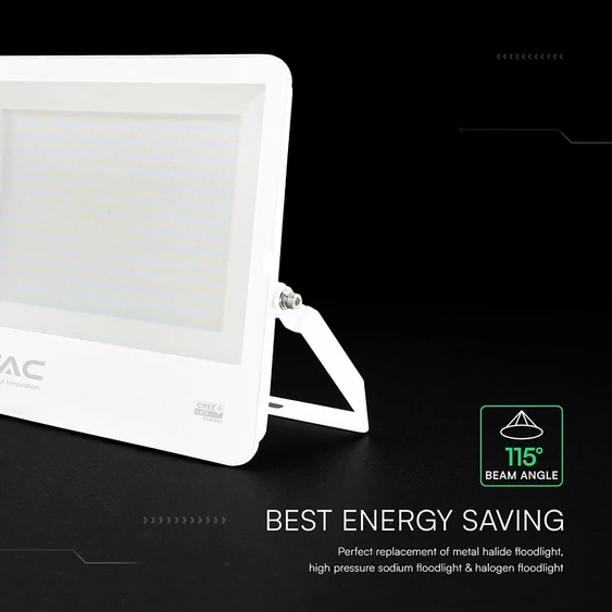 V-TAC CREE SMD D-széria LED reflektor 300W hideg fehér 115 Lm/W, fehér ház - SKU 242156