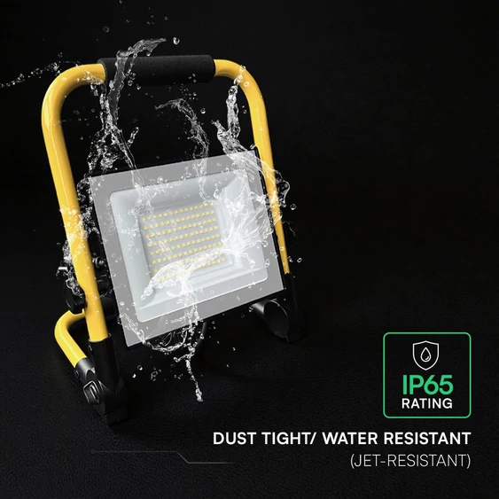 V-TAC CREE SMD 50W hordozható LED reflekor állvánnyal, hideg fehér, 3 méter kábellel - SKU 242196