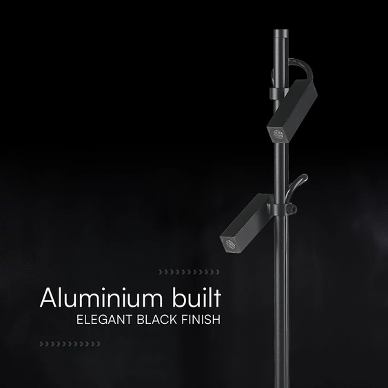 V-TAC DC24V 2x2W LED alumínium leszúrható lámpa, fekete ház, természetes fehér - SKU 24229