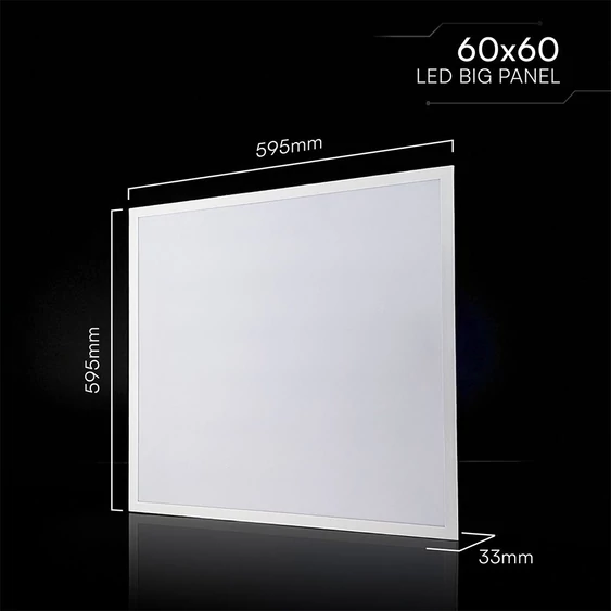 V-TAC süllyeszthető Back-Lit 20W LED panel, hideg fehér, 60x60 cm, 180 Lm/W - SKU 24281