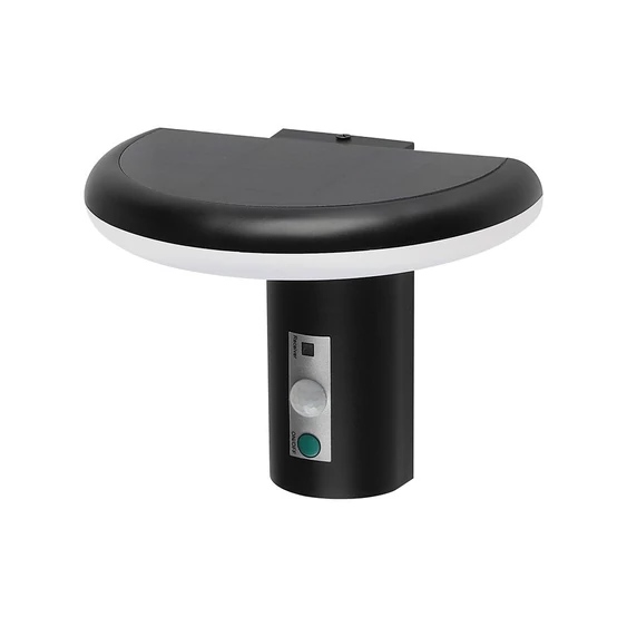 V-TAC 2W napelemes LED fali lámpa PIR szenzorral, IP54, meleg fehér - SKU 24365