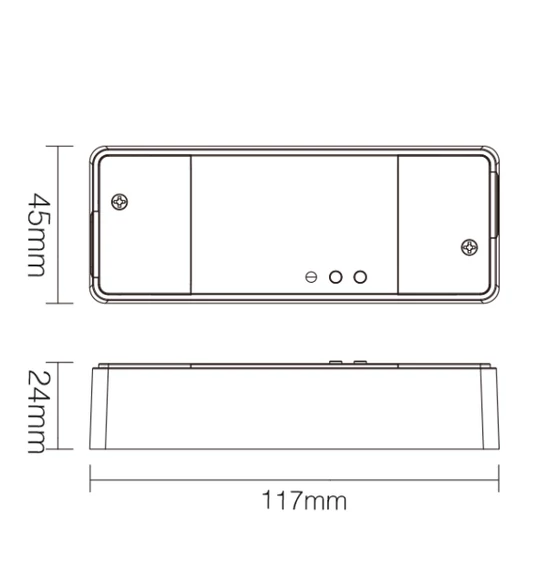 MiLight 230V Triac rádiófrekvenciás és PUSH fényerőszabályzó, Max. 500W-ig - TRI-PR