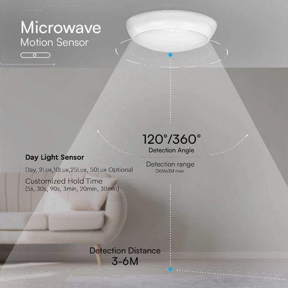 V-TAC CREE LED állítható teljesítményű, szenzorral és vészakkus CCT lámpa IP54 - SKU 812-24-6