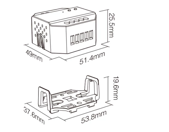 MiLight 230V Triac rádiófrekvenciás és PUSH fényerőszabályzó, Max. 300W-ig - TRI-C1