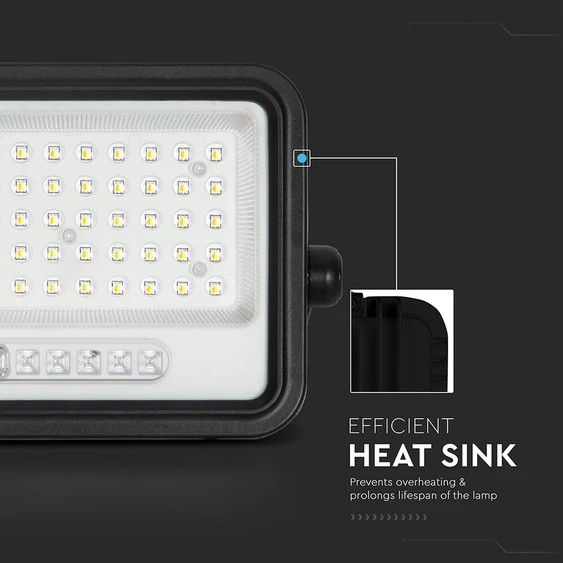 V-TAC 100W napelemes LED reflektor, 2000K - 8000K között állítható színhőmérséklettel - SKU 24083