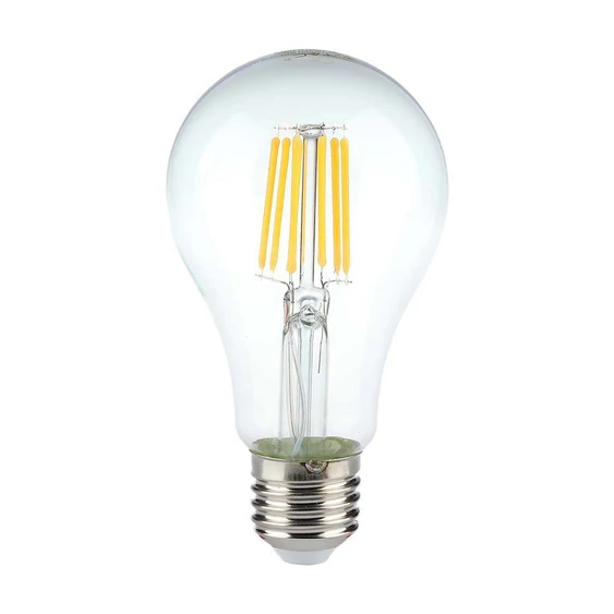 V-TAC 10W E27 hideg fehér filament A60 LED égő - SKU 214412