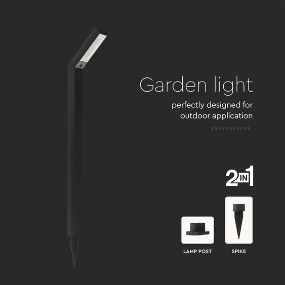 V-TAC 1.5W napelemes LED kandeláber, IP65, állítható színhőmérséklettel - SKU 23997