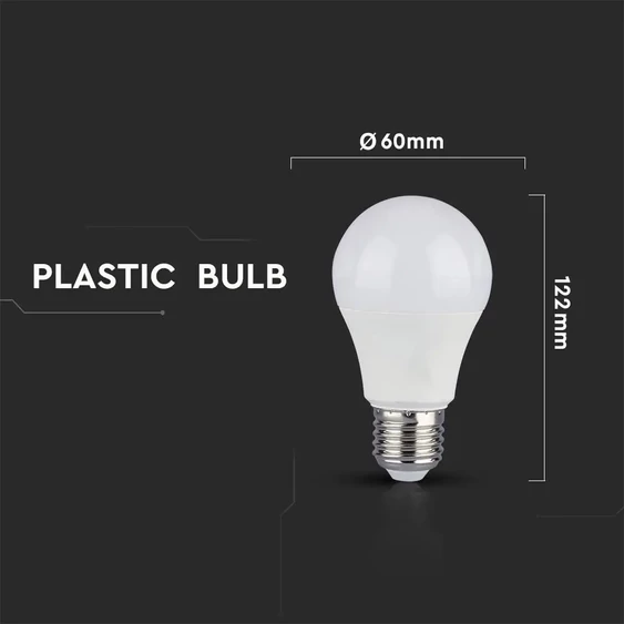 V-TAC 9W E27 hideg fehér 3 lépésben dimmelhető LED égő - SKU 4449