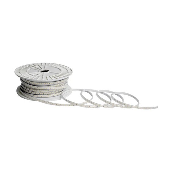V-TAC 230V AC LED szalag IP65 SMD 2835 chip 120 db/m kék színű, 50m/tekercs - SKU 23731