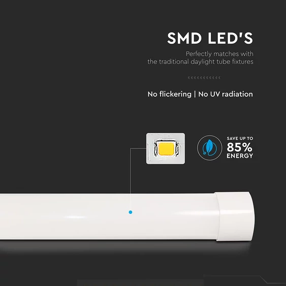 V-TAC bútor, - és pultvilágító LED lámpa 30cm 10W meleg fehér, 100lm/W - SKU 23783