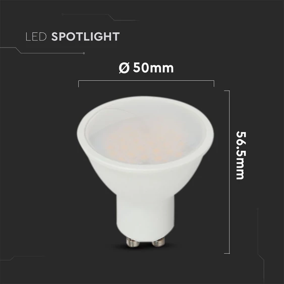 V-TAC CREE GU10 LED spot égő 4.5W természetes fehér 100° - SKU 21202-6