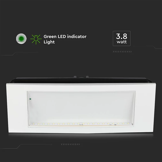 V-TAC CREE LED-es vészkijárat, vészvilágító, kijáratjelző EXIT lámpa 3.8W - SKU 899-6