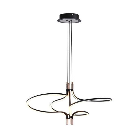 V-TAC Designer 30W LED csillár, arany és fekete színű házzal, meleg fehér - SKU 23370