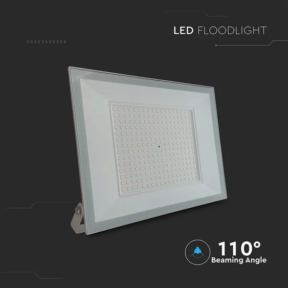 V-TAC FN-széria LED reflektor 200W természetes fehér, fehér házzal - SKU 23975