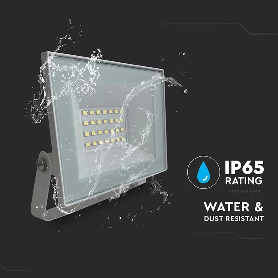 V-TAC FN-széria mini LED reflektor 20W hideg fehér, fehér házzal - SKU 23985