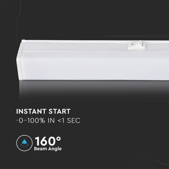 V-TAC LED lámpa 30cm T5 4W beépített kapcsolóval meleg fehér - SKU 21689