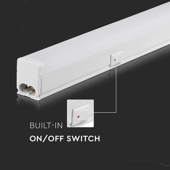 V-TAC LED lámpa 30cm T5 4W beépített kapcsolóval természetes fehér - SKU 21690