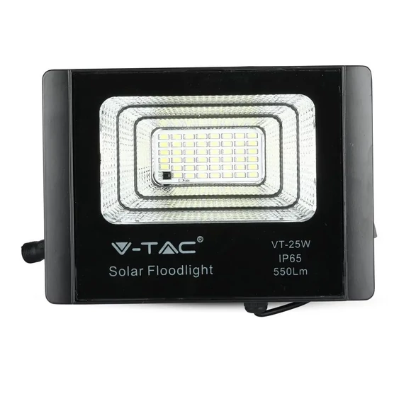 V-TAC napelemes LED reflektor 12W természetes fehér 5000 mAh - SKU 8573