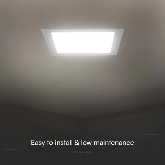 V-TAC süllyeszthető szögletes Back-Lit LED panel 3W, meleg fehér, 110 Lm/W - SKU 10477
