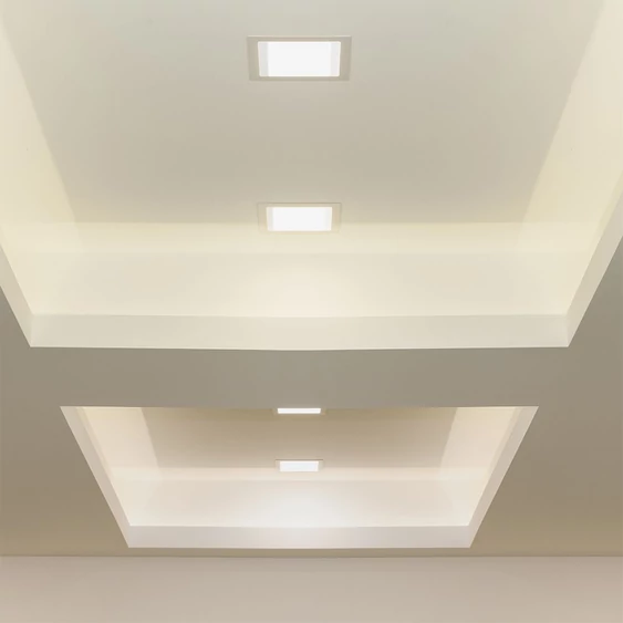 V-TAC süllyeszthető szögletes Back-Lit LED panel 6W, meleg fehér, 110 Lm/W - SKU 10480