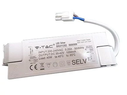 V-TAC nem dimmelhető tápegység 40W LED panelekhez - SKU 11352