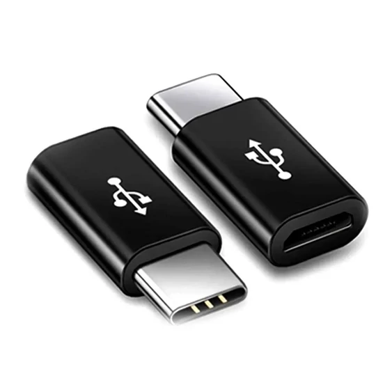 V-TAC fekete, Micro USB - Type-C átalakító - SKU 8471